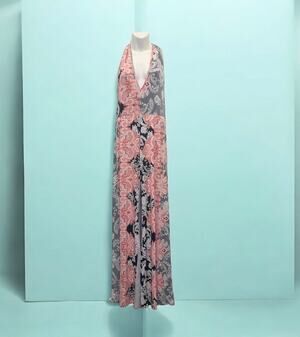 The Bloom Floral Sleeveless V-Neck Jumpsuit Multicolor Women's Size S